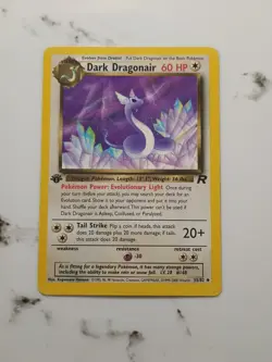 First Edition Dark Dragonair 33/82 LP+ 1st Edition Vintage Pokemon Cards - Image 1