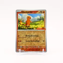 Charmander - 004/165 Gamestop Reverse Holo Stamped Promo Pokemon - NM/MINT - Image 1