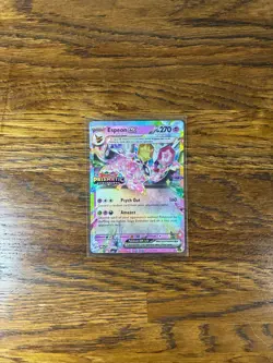 Espeon EX Pokemon Prismatic Evolutions STAMPED Promo 034/131 Surprise Box - Image 1