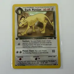 Dark Persian 42/82 Team Rocket Regular 1st Edition MP Pokemon TCG - Image 1