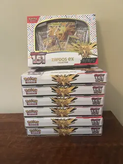 Pokemon TCG Scarlet & Violet 151 Zapdos EX Collection Box Lot Of 7 Sealed New - Image 1