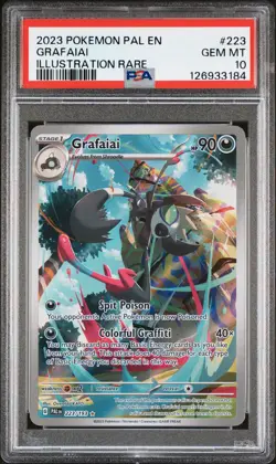 2023 POKEMON PAL EN-PALDEA EVOLVED ILLUSTRATION RARE #223 GRAFAIAI PSA 10 - Image 1
