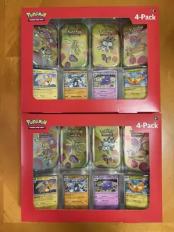 LOT OF 2 - Pokemon 151 Mini Tin 4 Pack - Sam’s Club Exclusive - New/Factory Seal - Image 1
