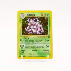 Nidoking - 11/130 Base Set 2 Holo Rare SWIRL Pokemon - LP - Image 1