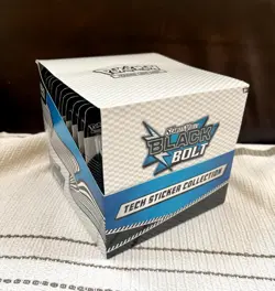 Pokemon TCG Black Bolt Tech Sticker Collection Display Case 12 ct - Image 1