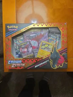 Pokemon TCG Crown Zenith Regidrago v Collection Box, Sealed - Image 1