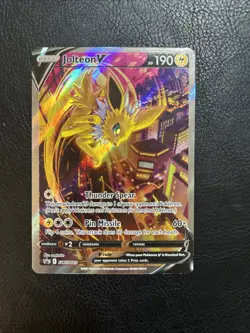 Jolteon v SWSH183 VMAX Premium Collection Pokemon TCG Holo Black Star Promo Card - Image 1