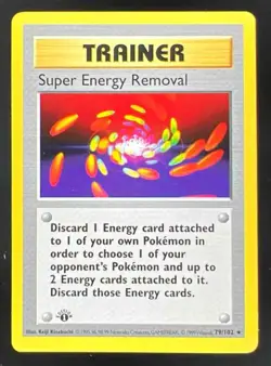 1999 Pokemon Set 1st Edition #79/102 Super Energy Removal - Image 1