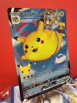 Pokemon TCG Flying Pikachu VMAX 007/025 Celebrations Full Art Ultra Rare #421 - Image 2