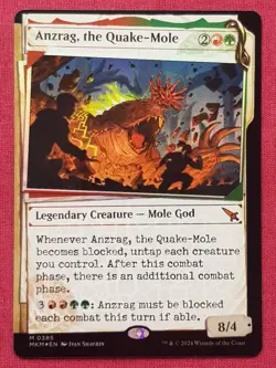 Magic The Gathering MURDERS AT KARLOV MANOR FOIL ANZRAG THE QUAKE-MOLE card MTG - Image 1
