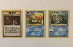 Pokemon Omanyte 52/62 Omastar 40/62 Fossil Set EX-LP - Image 1