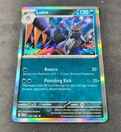 Pokemon Paradox Rift Lokix Holo Rare Card 122/182 NM - Image 1