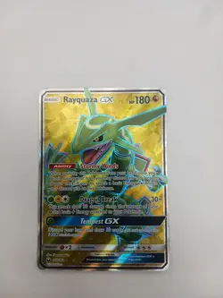 Rayquaza GX Full Art Holo Card 160/168 Pokemon Celestial Storm Near Mint - Image 1