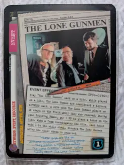 1996 X-Files CCG Premiere, The Lone Gunmen Trading Card ULTRA RARE UR - Image 1