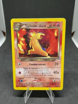 Typhlosion Obscur Holo 10/105 Neo Destiny French Dark Pokemon Card MP - Image 1