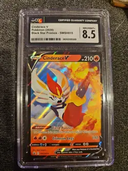 Pokemon Cinderace V SWSH015 Black Star Promo Cards Holo CGC 8.5 - Image 1