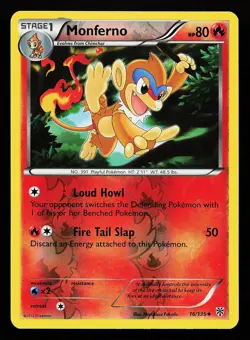 Monferno 16/135 Reverse Holo Plasma Storm Pokemon Card - Image 1