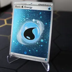 Pokemon TCG Basic Water Energy 003 Cosmos Holo Card S&V LP - Image 2