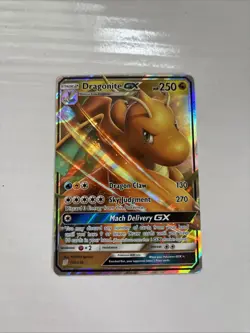Pokemon TCG Dragonite GX 152/236 Ultra Rare Holo Card Unified Minds - Image 1