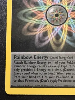 1st Edition Rainbow Energy 80/82 Team Rocket Pokemon Card Rare MP - Image 5