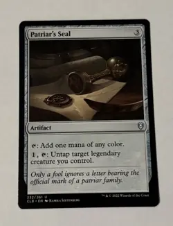 MTG Patriar's Seal - Commander Legends Battle for Baldur's Gate NM - Image 1