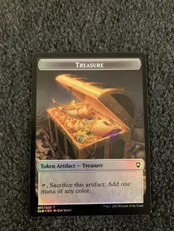 Magic The Gathering MTG - Treasure / Pegasus Token Foil - CLB - Image 2