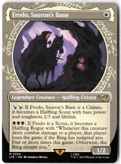 Frodo, Sauron's Bane (Showcase) #304 Rare The Lord of the Rings NM MTG - Image 1