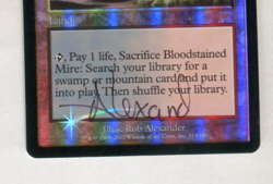MTG Magic The Gathering Bloodstained Mire Onslaught FOIL SIGNED MP Rob Alexander - Image 5