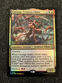 Magic The Gathering MTG - Carnage, Crimson Chaos Foil - Marvel's Spider-Man - Image 1