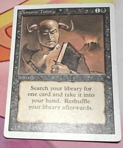 MTG Demonic Tutor Revised MP - Image 1