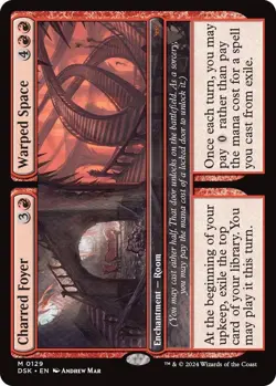 MTG Charred Foyer Warped Space #129 - Duskmourn DSK Near Mint Magic - Image 1