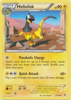 Pokemon TCG - Heliolisk - 37/106 - Rare - XY: Flashfire [Near Mint] - Image 1