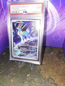 2025 POKEMON BLK EN-BLACK BOLT ILLUSTRATION RARE #144 COBALION PSA 9 - Image 2