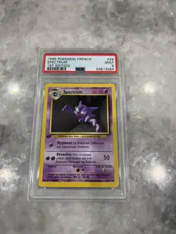 Pokemon Spectrum (Haunter) from French Base Set 1st Edition #29 in a PSA 9 - Image 1