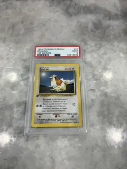 1999 Pokemon Roucool (Pidgey) French Base Set 1st Edition #57 PSA 9 Mint - Image 1