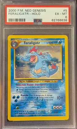 Feraligatr 5/111 Neo Genesis Holo Vintage Pokemon PSA 6 - Image 1