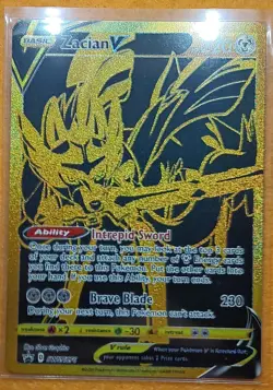 Zacian V [Gold Black Star Promo] SWSH076 Promo - Holo - Pokemon TCG - NM+ - Image 1