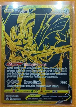 Zacian V [Gold Black Star Promo] SWSH076 Promo - Holo - Pokemon TCG - NM+ - Image 3