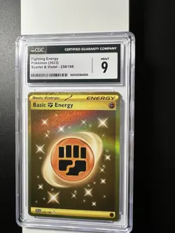 Pokemon 2023 S&V Base Set Basic Fighting Energy 258/198 CGC 9 Mint Hyper Rare! - Image 2