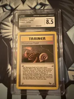 Mysterious Fossil Pokemon Trainer (1999) 62/62 CGC 8.5 NM/MINT+ - Image 1