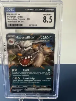 Pokemon 2023 Mabosstiff EX Black Star Promo SVP 086 Holo CGC 9 - Image 2