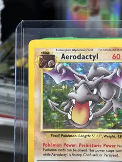 Aerodactyl Pokemon card 1/62 Fossil Unlimited Holo Pokemon Card LP - Image 3