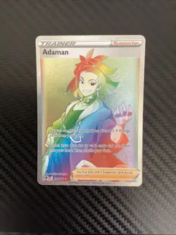 Pokemon TCG Adaman 199/189 Astral Radiance Rainbow Holo Secret Rare NM - Image 1