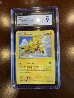 2015 Pokemon XY Roaring Skies # 23 Zapdos PSA 9 MINT! - Image 1