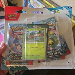Pokemon Journey Together 3 Pack Blister (Scrafty) Factory Sealed - Image 1