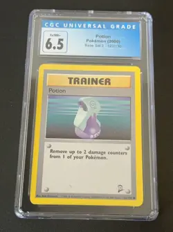 2000 Pokemon TCG Potion Base Set 2 122/130 CGC 6.5 - Image 1