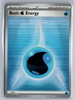 Basic Water Energy SVE 019 Holo Pattern Pokemon White Flare & Black Bolt NM - Image 1
