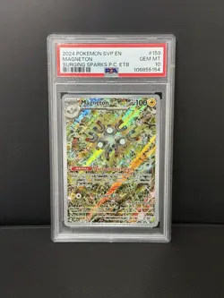 Pokemon Surging Sparks - SVP159 Magneton - Pokemon Center Stamped Promo -PSA 10 - Image 1
