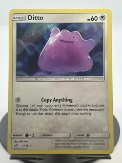 Pokemon TCG Ditto 17/18 Detective Pikachu Holo Rare NM - Image 1