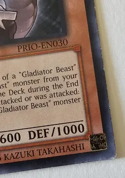 1x (LP) - Gladiator Beast Augustus - PRIO-EN030 - Rare - 1st Edition YuGiOh - Image 4